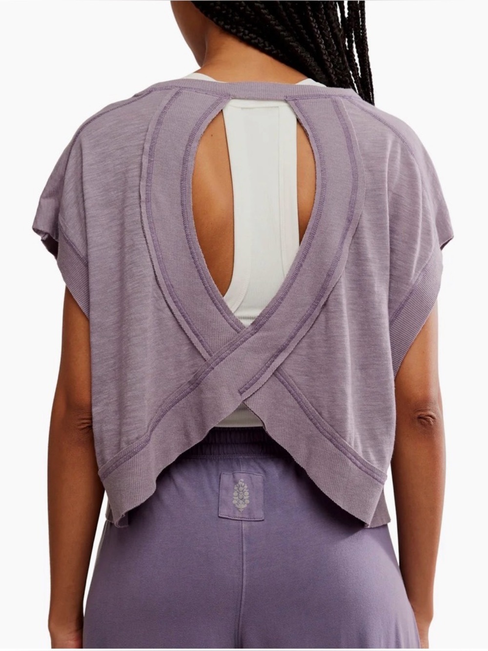 Free People Movement New Women's My Time Tee Purple Graphite